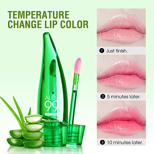 Aloe Vera Lip Balm, Magic Colour Changing Lipstick Long Lasting Lip Balm Set