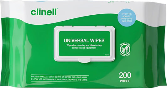 Clinell Universal Cleaning and Disinfectant Wipes for Surfaces (BCW200)