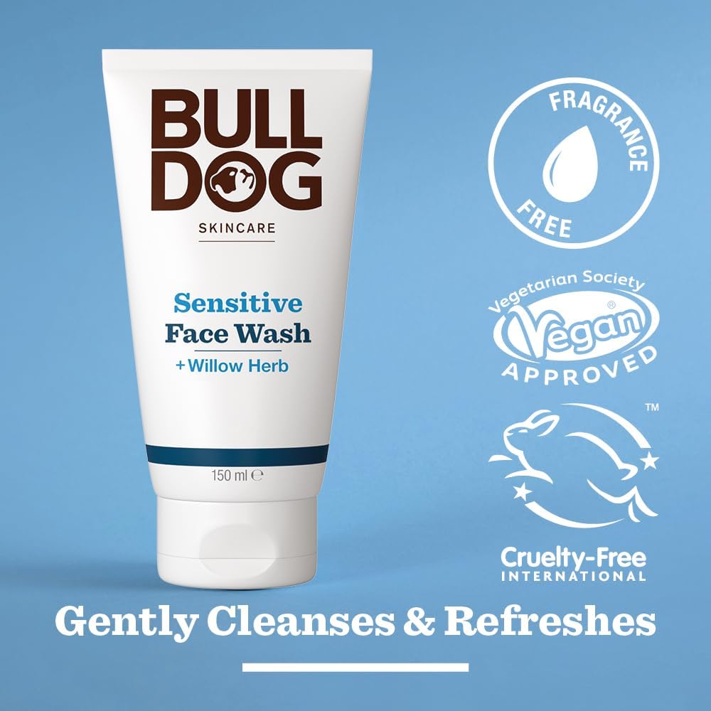 Bulldog Sensitive Face Wash 150ml, MultiColoured