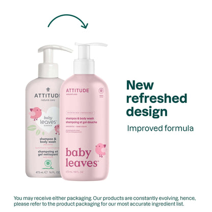 2-in-1 Hair Shampoo and Body Wash for Baby,  EWG Verified Unscented, 473 mL