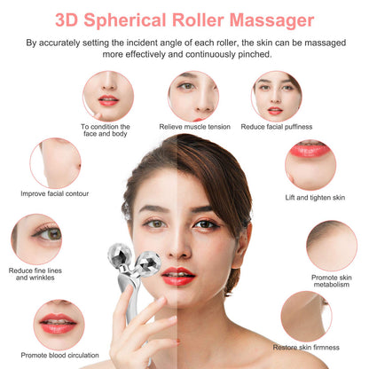3D Facial Massager Rollers Facial Lifting Massager, Skin Care Face Body Massager