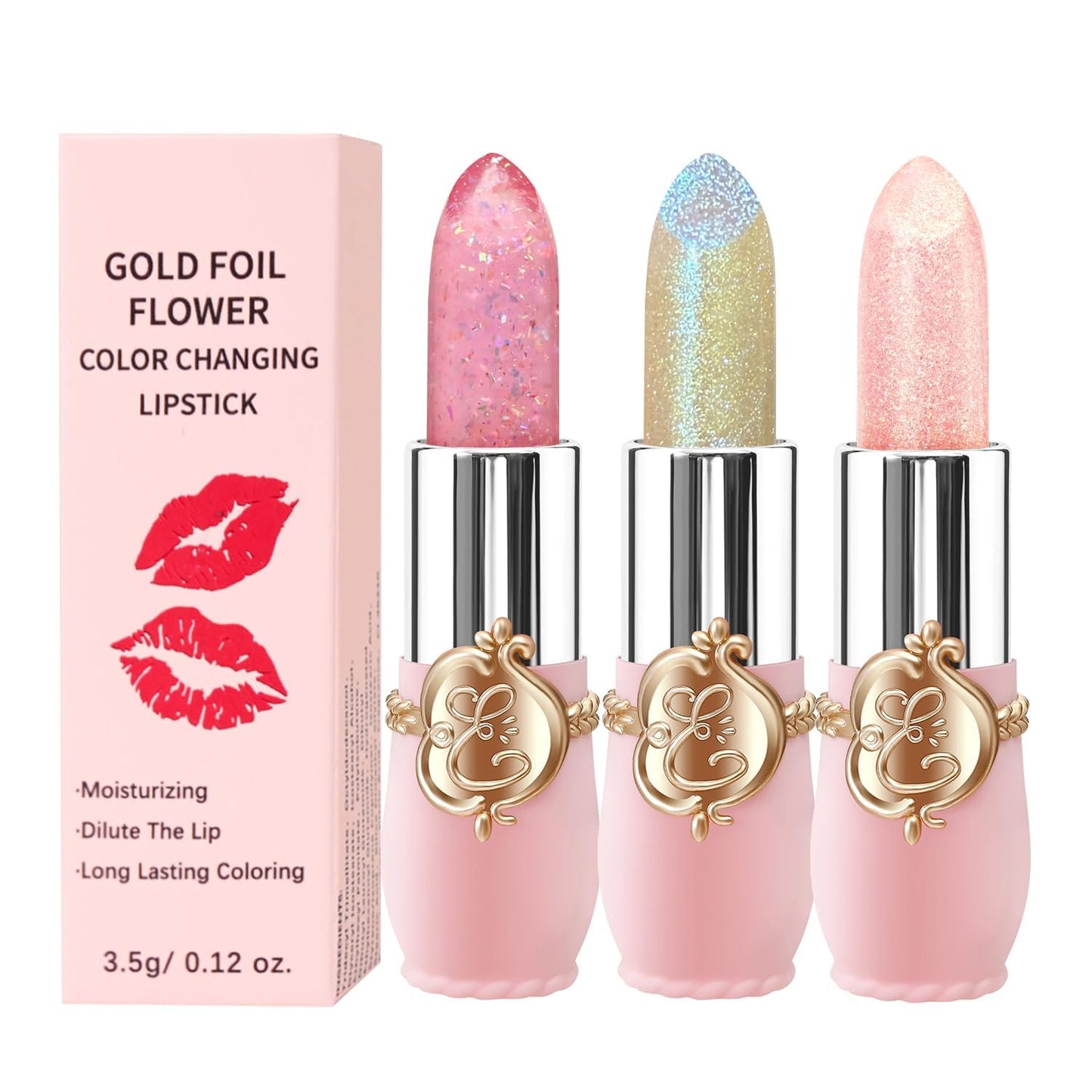 6 Packs Flower Jelly Lipstick Set Magic Temperature Color Change Lip Balm
