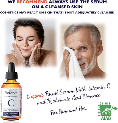 Organic Vitamin C Serum for Face with Hyaluronic Acid