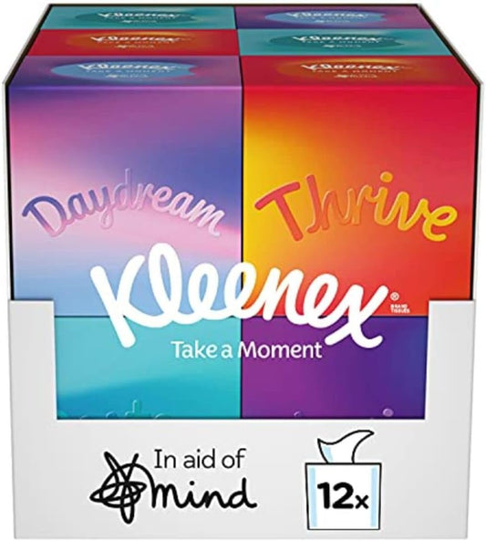 Kleenex Take a Moment Collection Tissues - 12 Cube Tissue Boxes