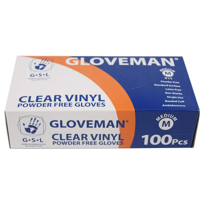 Generic Gloveman Clear Vinyl Gloves (Box of 100) (Medium)