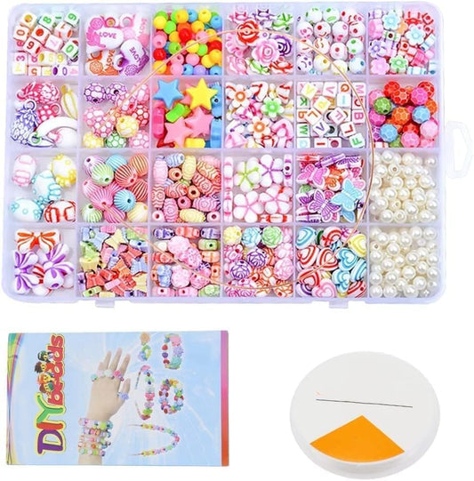 450 PCS Children DIY Beads Set (23 Different Shapes of DIY Accessories)