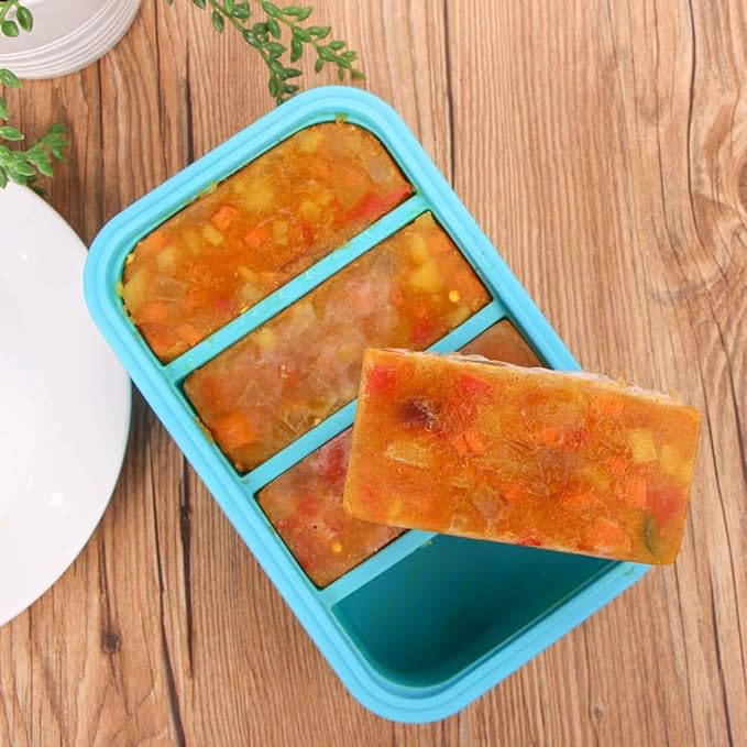 Webake Soup Containers Silicone Food Freezer Trays with Lid
