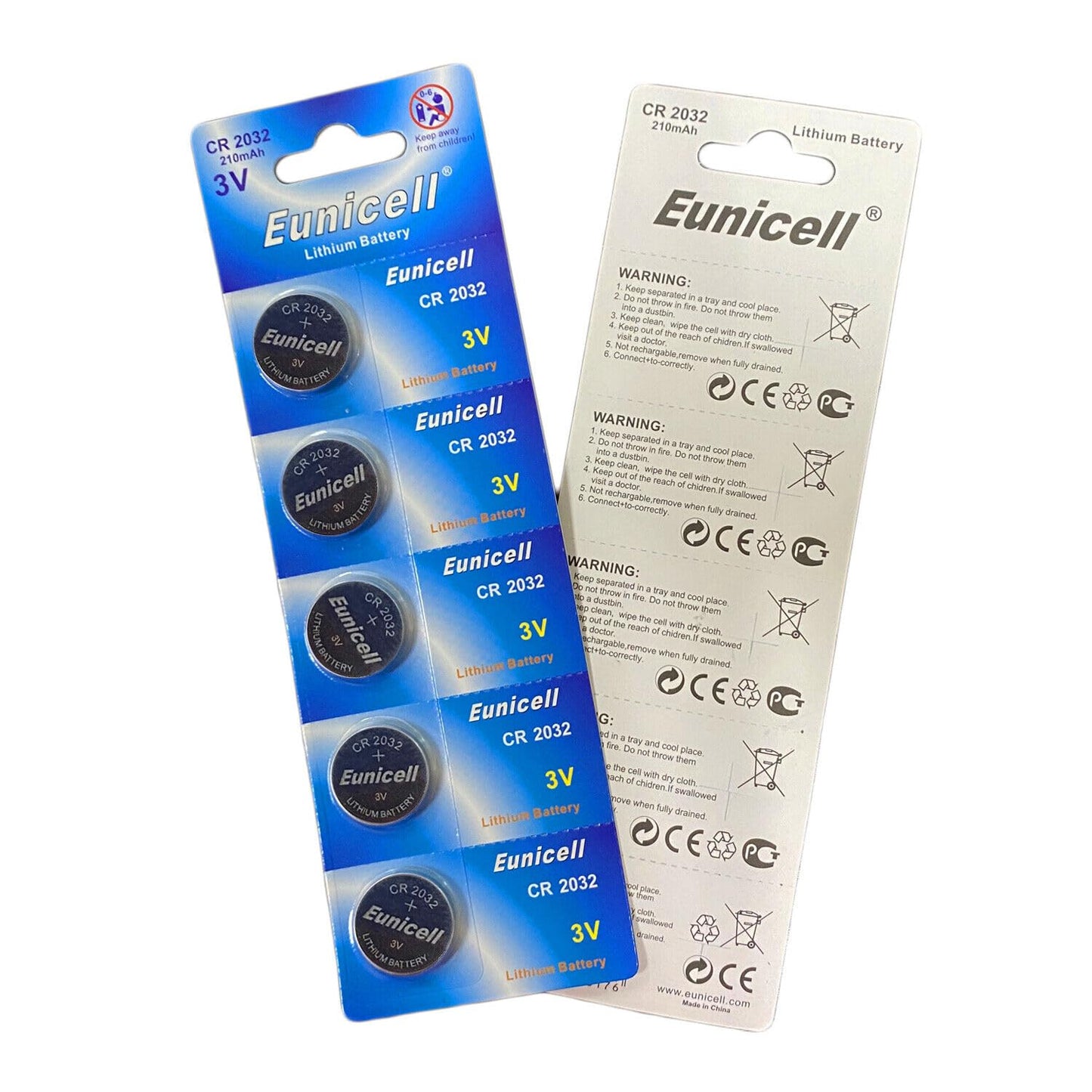 Eunicell - CR2032 3v lithium Coin Battery/Button Battery - (DL2032/CR2032)