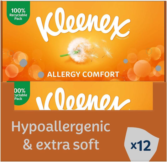 Allergy Comfort Tissues - Pack of 12 Tissue Boxes