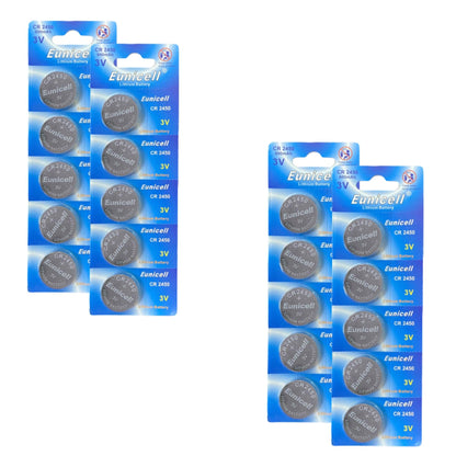 Eunicell - CR2450 3v lithium Coin Battery/Button Battery - (DL2450/CR2450) Suitable for use in LED lights