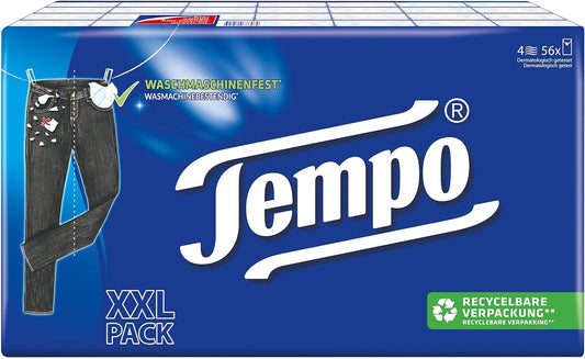 Tempo Classic Tissues 56 x 10 Tissues, Pack of 1 (56 Packs)