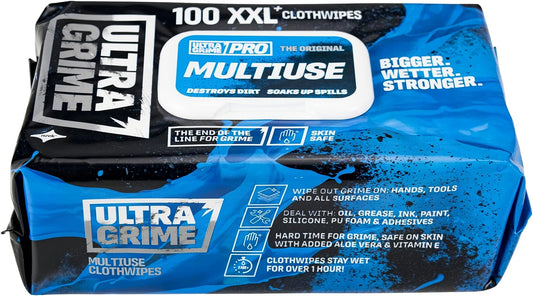 UltraGrime PRO Multiuse Cleaning Wet Wipes - Big Professional Disposable Wipes